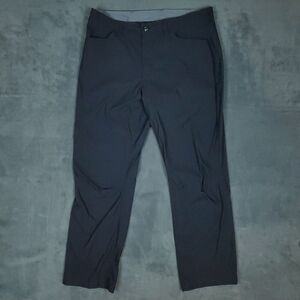 Eddie Bauer Tech Pants Mens 36x30 Black Nylon Stretch Outdoor Hiking Zip Pocket